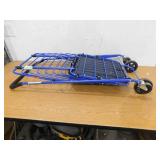 Milwaukee Steel Shopping Cart in Blue with Accessory Basket