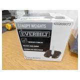 Everbilt 8 ft. X 8 ft. Grey Straight Leg Instant Canopy Pop Up Tent Sto-N-Go w/ canopy weights