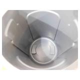 Rubbermaid Commercial Products BRUTE 10 Gal. Grey Round Vented Plastic Outdoor Trash Can with Lid for Offices/Warehouses/Commercial Environments