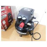 Husky 3 Gal. 120 PSI Portable Electric Oil-Free Light Duty Pancake Air Compressor with Fold Down Handle and 1-Quick Coupler