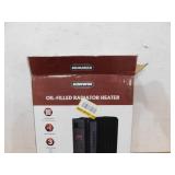 Konwin 1500-Watt Black Indoor Electric Oil-Filled Radiator Convection Radiant Space Heater with Remote Control for Living Space