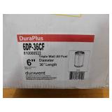 DuraVent DuraPlus All-Fuel Chimney 6in. X 36in. Diameter Chimney Pipe