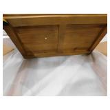 BYBLIGHT Kerlin 25.5 in. W x 15.35 in. D x 23.62 in. H Brown Rectangle Solid Wood End Table, Farmhouse Side Table for Living Room