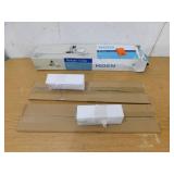 (2) MOEN Banbury 5-4/25 in. L x 3 in. H x 22-3/4 in. W Wall-Mount Clear Glass Shelf in Brushed Nickel