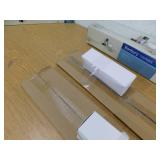 (2) MOEN Banbury 5-4/25 in. L x 3 in. H x 22-3/4 in. W Wall-Mount Clear Glass Shelf in Brushed Nickel