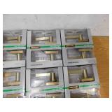 Defiant Tonebridge Brushed Gold Hall/Closet Door Lever with Square Rose 8-Pack