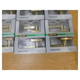 Defiant Tonebridge Brushed Gold Hall/Closet Door Lever with Square Rose 8-Pack