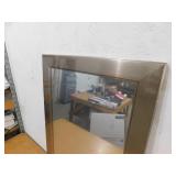 Glacier Bay 24 in. W x 35 in. H Rectangular PS Framed Wall Bathroom Vanity Mirror in Brushed Nickel