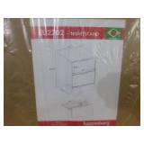 K1 INTERNATIONAL GROUP L Oslo Nightstand, with 2 Drawers, 17.7 in. Wide, in Deep Blue - 22.8 in. H x 17.7 in. W x 17.7 in. D