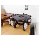 (2) Red Lantern 10.5 in. Rosewood Fishbowl Stand