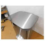 Glad 13 Gal. Stainless Steel Step on Metal Household Trash Can, Series 2 with Clorox Protection
