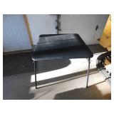 Homy Casa Feady 34.6 in. Black Foldable Plastic Top Card Table, Collapsible Portable Design for Home/Office, 140 lbs. Capacity