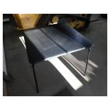 Homy Casa Feady 34.6 in. Black Foldable Plastic Top Card Table, Collapsible Portable Design for Home/Office, 140 lbs. Capacity