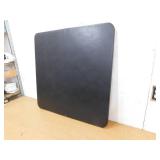 Homy Casa Feady 34.6 in. Black Foldable Plastic Top Card Table, Collapsible Portable Design for Home/Office, 140 lbs. Capacity