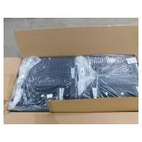 Noble House Ely Gray Chenille Upholstered Chaise Lounge Sofa with USB Charging, RGB Light Strip, Cup Holder, Side Pocket