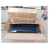 Noble House Ely Gray Chenille Upholstered Chaise Lounge Sofa with USB Charging, RGB Light Strip, Cup Holder, Side Pocket