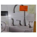 Delta Everly 2-Handle Standard Kitchen Faucet with Spray in Stainless