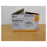 Commercial Electric 50 CFM Ceiling/Wall Mount No Cut Clip-Lock, Roomside Installation Square Bathroom Exhaust Fan, ENERGY STAR