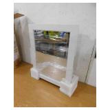 Glacier Bay Rectangular Framed Recessed or Surface-Mount Bathroom Medicine Cabinet with Mirror, White