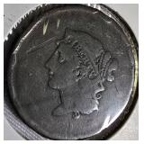 1839 Liberty Head Large Cent, featuring a 9 over 6 error.