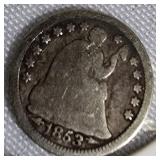 1853 Seated Liberty Half Dime