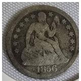 1856 - Seated Liberty Dime