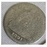 1891 - O Seated Liberty Dime, Type 4: The obverse features a resumed legend.