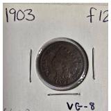 Indian Head Small Cents from the years 1903,1904,1905,& 1906