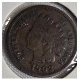 Indian Head Small Cents from the years 1903,1904,1905,& 1906