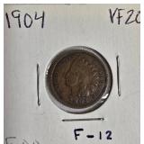 Indian Head Small Cents from the years 1903,1904,1905,& 1906