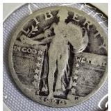 Two Standing Liberty Quarters minted in 1929.