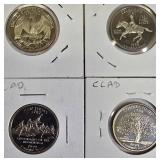 Proof clad Washington Quarters from the years 1998 and 1999 from the S mint.