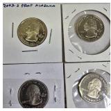Proof clad Washington Quarters from the years 2003,2005 & 2007 from the S mint: