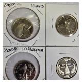 Proof clad Washington Quarters from the years 2000,2007 & 2008  from the S mint:
