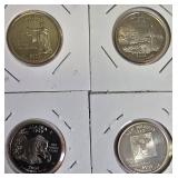 Proof clad Washington Quarters from the year 2008 from the S mint: