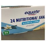 Trol - Equate Vanilla Nutritional Shakes - 24-Pack, 8 fl oz Bottles, Diabetic Care