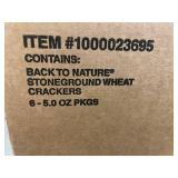 AL 4 - Back to Nature Stoneground Wheat Crackers 6-Pack - 5 oz Each
