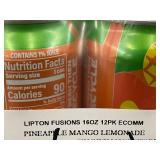 Lipton Fusion Pineapple Mango Lemonade 16oz 12-Pack