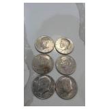 1776-1976D, 1974, 1971D, 1978D, 1980D, 1989D Kenndy Half Dollars