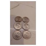 1974D, 1979D, 1972D, 1077D, 1995D, 1974 Kenndy Half Dollars