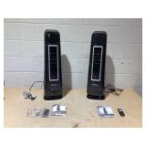 LOT OF 2 Holmes 30" Extreme Breeze High Velocity Blower Oscillating Tower Fans