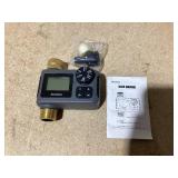 Insoma Water Timer for Garden Hose with Brass Inlet & Outlet, Hose Timer with AUTO/Manual/Rain Delay Mode, Outdoor Sprinkler Timers for Automatic Drip Irrigation System Yard Lawn Watering, 1 Outlet