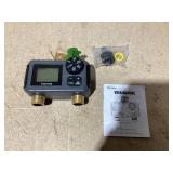 Insoma 2-Zone Water Timer Brass Inlet/Outlet, Programmable Outdoor Hose Faucet Timers with Auto/Manual Modes + Rain Delay, Waterproof Sprinkler Timer for Garden, Lawn, Yard, Pool Save Water & Money (U