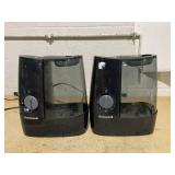 LOT OF 2 Honeywell HWM845 Warm Mist Humidifier with Essential Oil Cup Filter Free Black: Quiet Operation, 24-Hour Run Time, ETL Listed