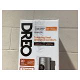 Dreo 1500W Solaris 818 Oscillating Ceramic 30" Indoor Space Heater for Home or Large Bedroom Silver: ETL Listed, 9 Settings (Missing Remote)