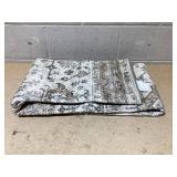 HOMCOM 4x6 Area Rug, Vintage Machine Washable Rug, Non-Slip Floor Carpet for Living Room, Bedroom, Dining Room, Tan