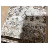 HOMCOM 4x6 Area Rug, Vintage Machine Washable Rug, Non-Slip Floor Carpet for Living Room, Bedroom, Dining Room, Tan