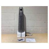 Dreo 1500W Solaris 818 Oscillating Ceramic 30" Indoor Space Heater for Home or Large Bedroom with Remote Control Silver: ETL Listed, 9 Settings