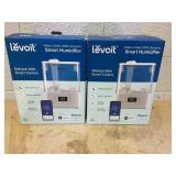 LOT OF 2 Levoit - VeSync Classic 300S 1.58 gallon Ultrasonic Smart Humidifiers - White (Used)