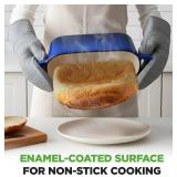 NutriChef 10" Enameled Cast Iron Bread Pan with Lid